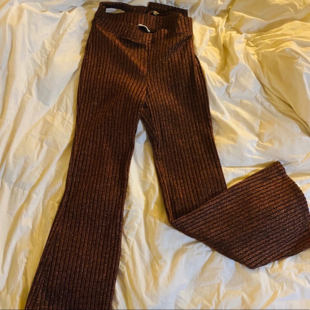 Zara 70s Club 54 Disco Bell Bottoms